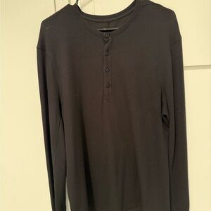 Lululemon Men's Black Waffle Long Sleeve